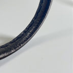 Hender Scheme レザー バングル ブラック シルバー 真鍮 ヌメ革 not lying jewelry bangle silver S