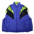 日本然リトテ-古着オンライン-adidas 90年代 ナイロンジャケット ジャージ XL ブルー トレフォイルロゴ-adidas 90's Windbreaker Jersey XL Blue Trefoil Logo
