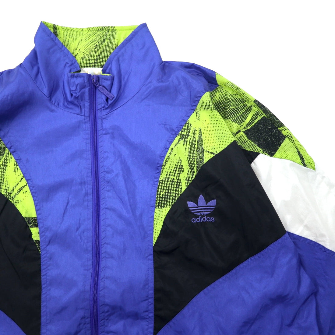 Adidas 90s Nylon Jacket Jersey XL Blue Trefoil Logo
