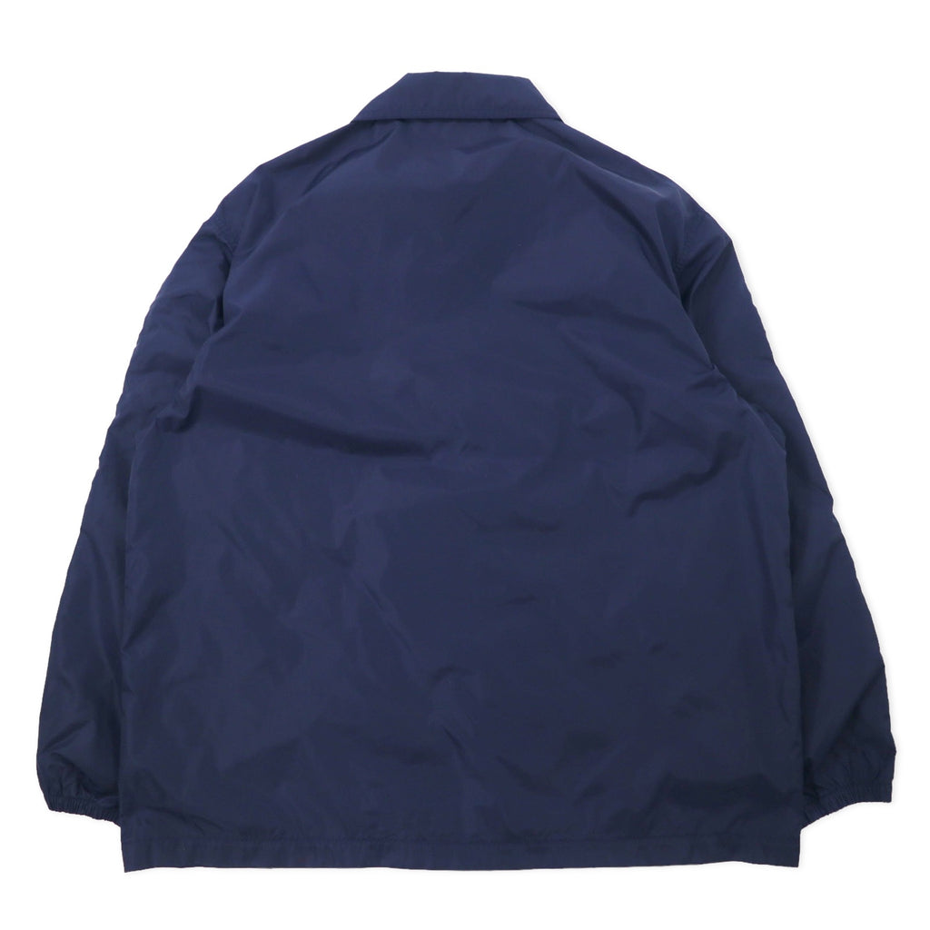NIKE 90s Nylon Jacket Sports Jacket L Navy Side Line Swoosh Logo Black Tag Big Size