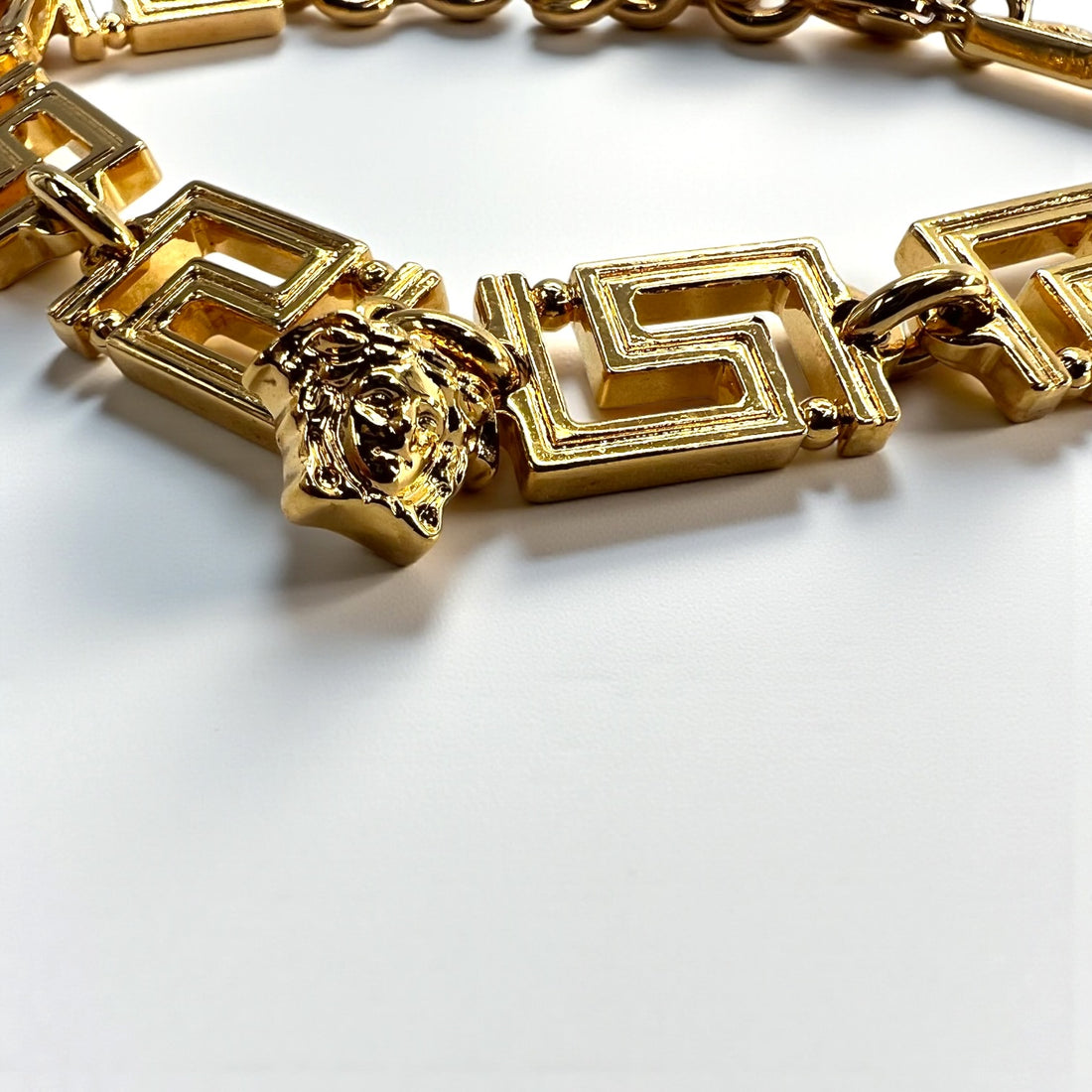 VERSACE グレカ ブレスレット Greca Bracelet ゴールド チェーン メデューサ チャーム