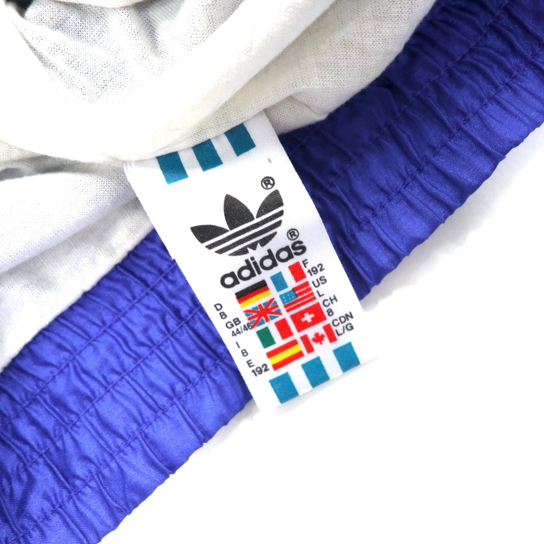 Adidas 90s Nylon Jacket Jersey XL Blue Trefoil Logo