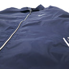 NIKE 90s Nylon Jacket Sports Jacket L Navy Side Line Swoosh Logo Black Tag Big Size