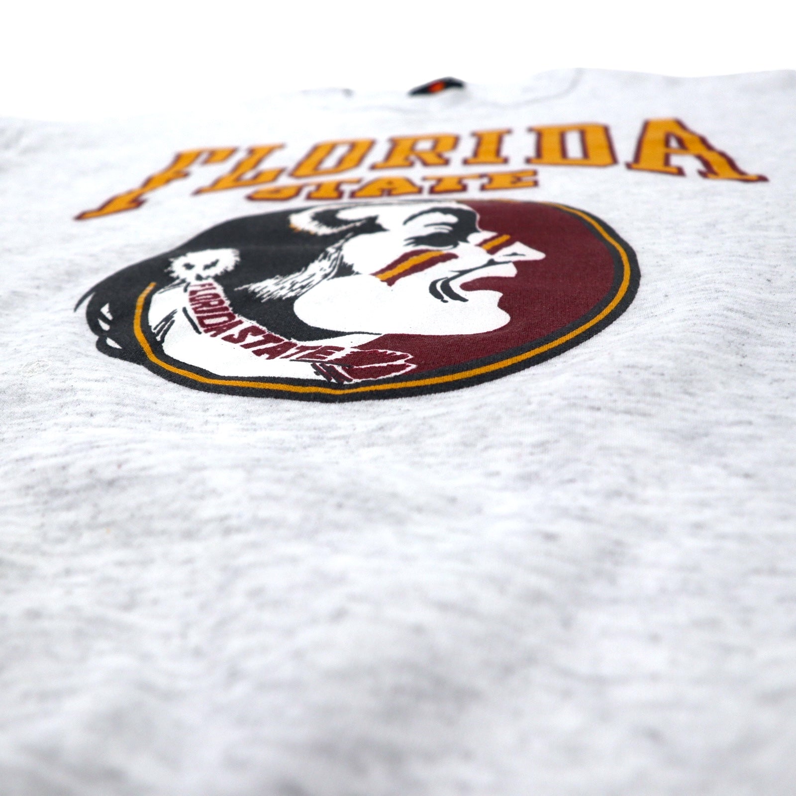 Made in USA 90s SIGNAL SPORTS College Print Sweatshirt XL Grey Cotton Fleece Lining NCAA FLORIDA STATE