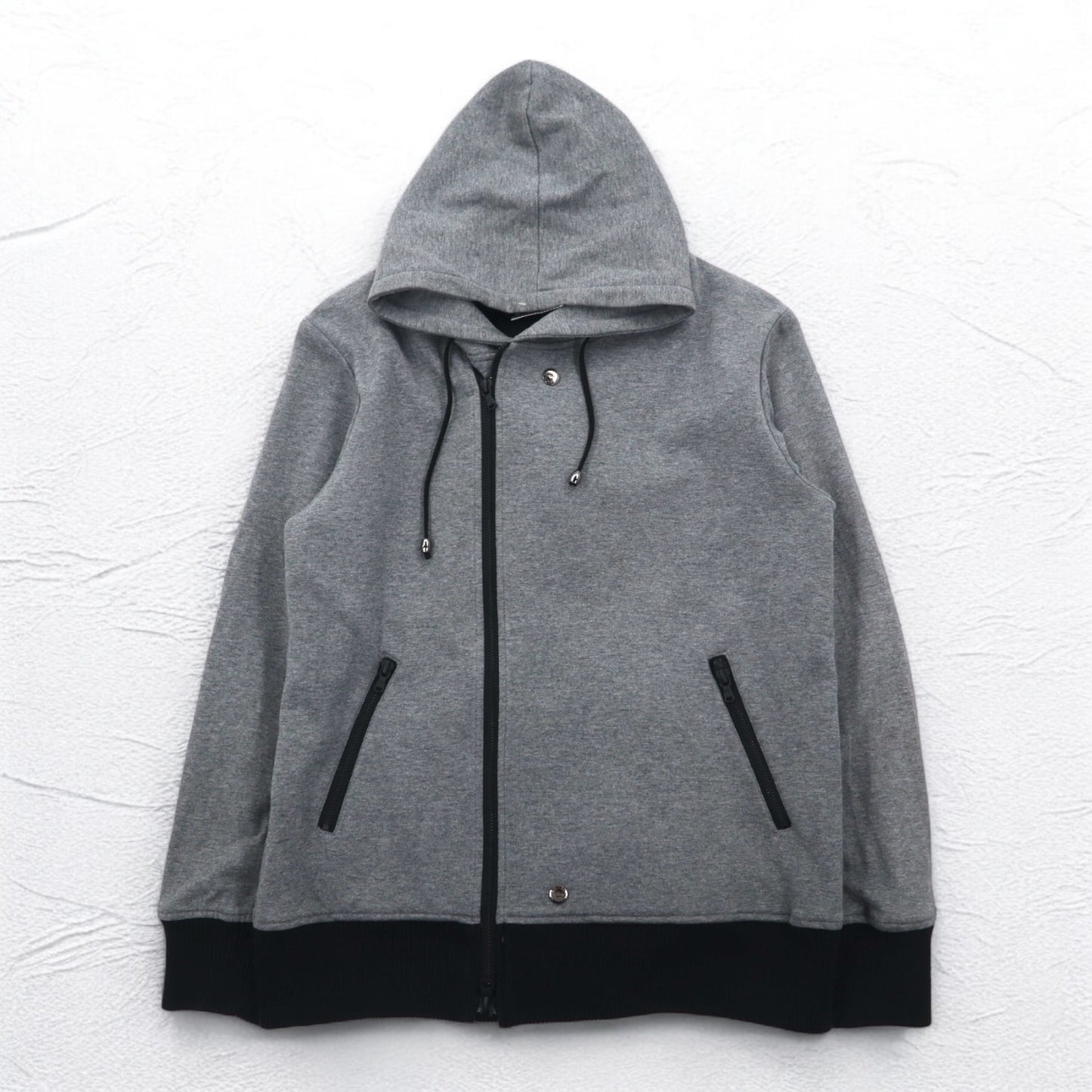 KATHARINE HAMNETT LONDON Double Zip Riders Parka L Grey