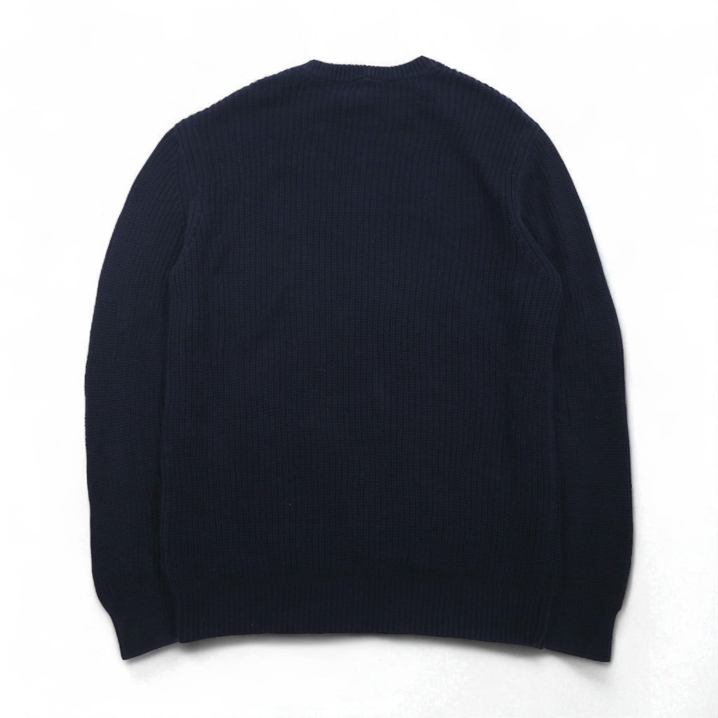 A|X ARMANI EXCHANGE ワッフル セーター コットン ニット M ネイビー 畦編み