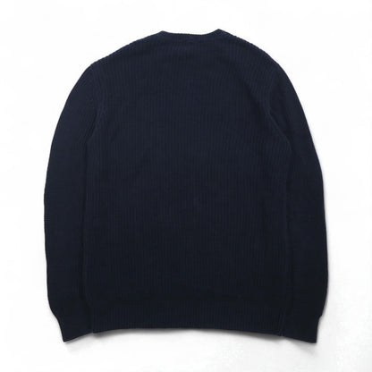 A|X ARMANI EXCHANGE ワッフル セーター コットン ニット M ネイビー 畦編み