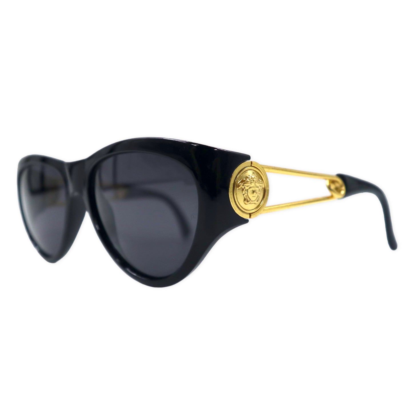 Gianni VERSACE 80's MADE Sunglasses Sunglasses Black Gold Medusa ...