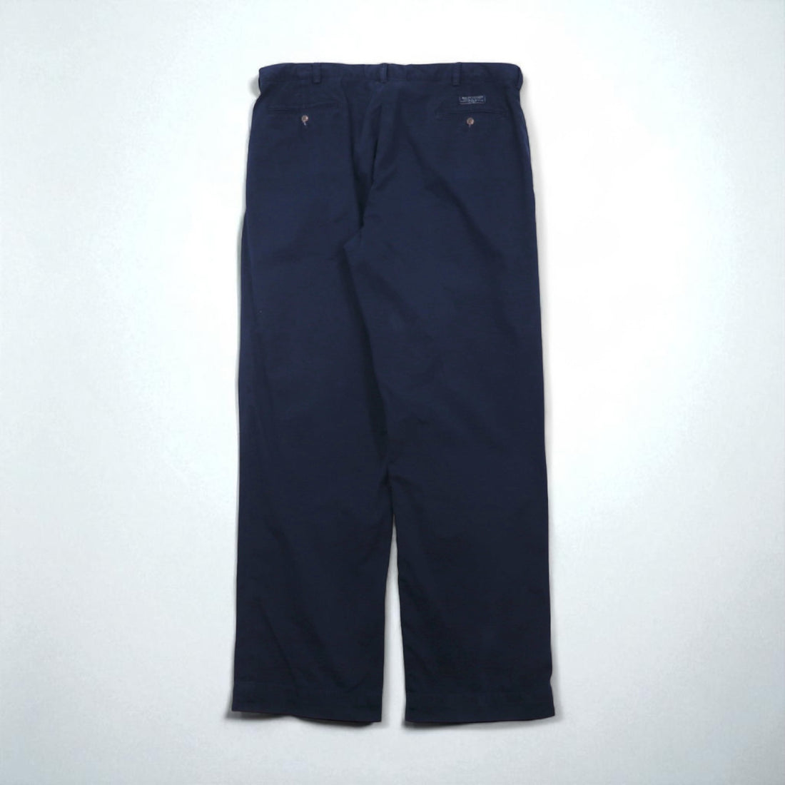 Polo Ralph Lauren 90年代  ポロチノ ２タック ワイド チノパンツ XL ネイビー ANDREW PANT