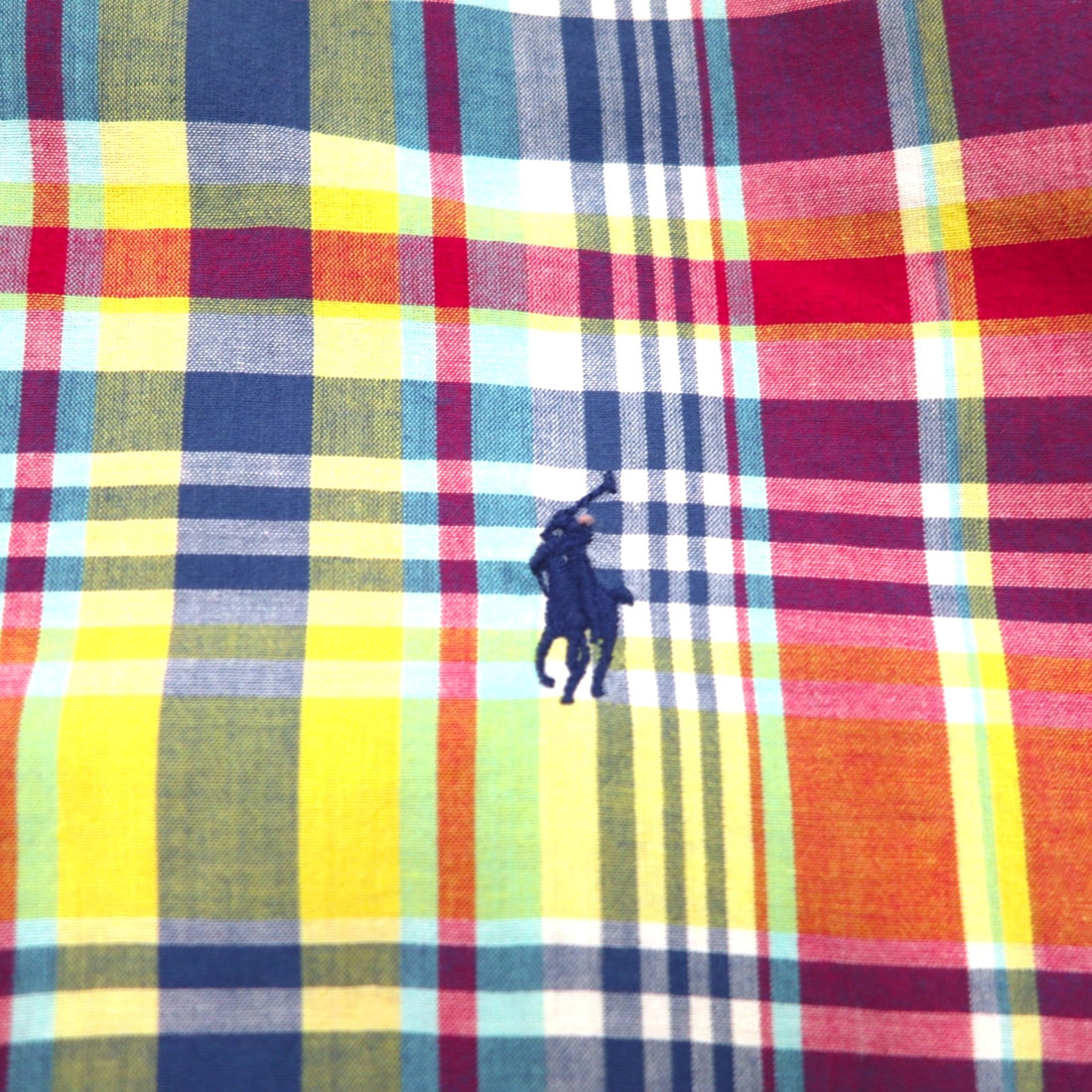 RALPH LAUREN インディアン マドラス Indiam Madras ボタンダウンシャツ XL マルチカラー チェック コットン スモールポニー刺繍 未使用品