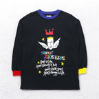 Castelbajac sport 90s character print sweatshirt M black cotton
