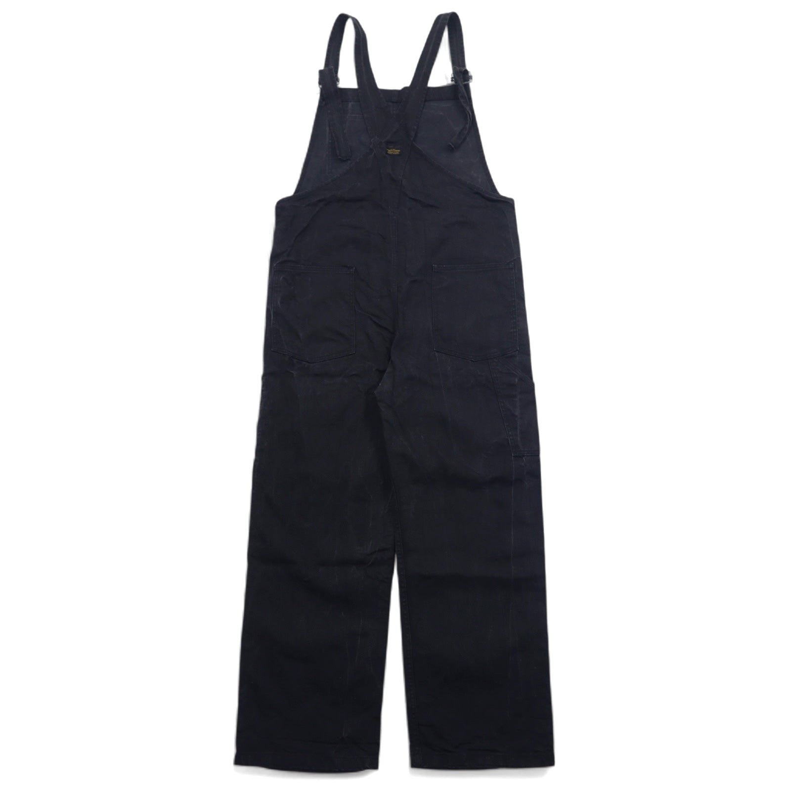 Sonic Lab (handled by nepenthes) Black Denim Overalls, S, Black Cotton, Made in Japan