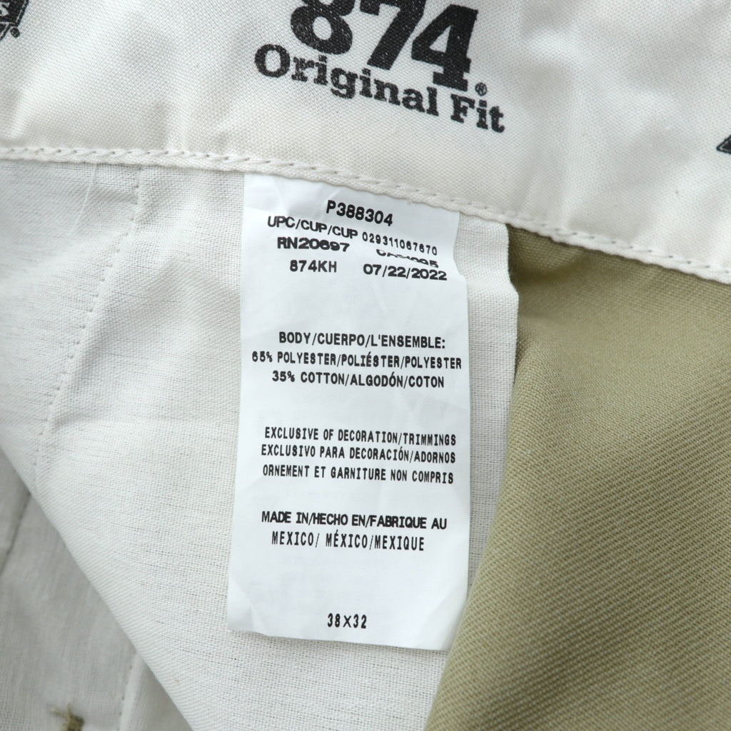 Dickies 874 オリジナルフィット チノパンツ ワークパンツ L ベージュ ポリエステル