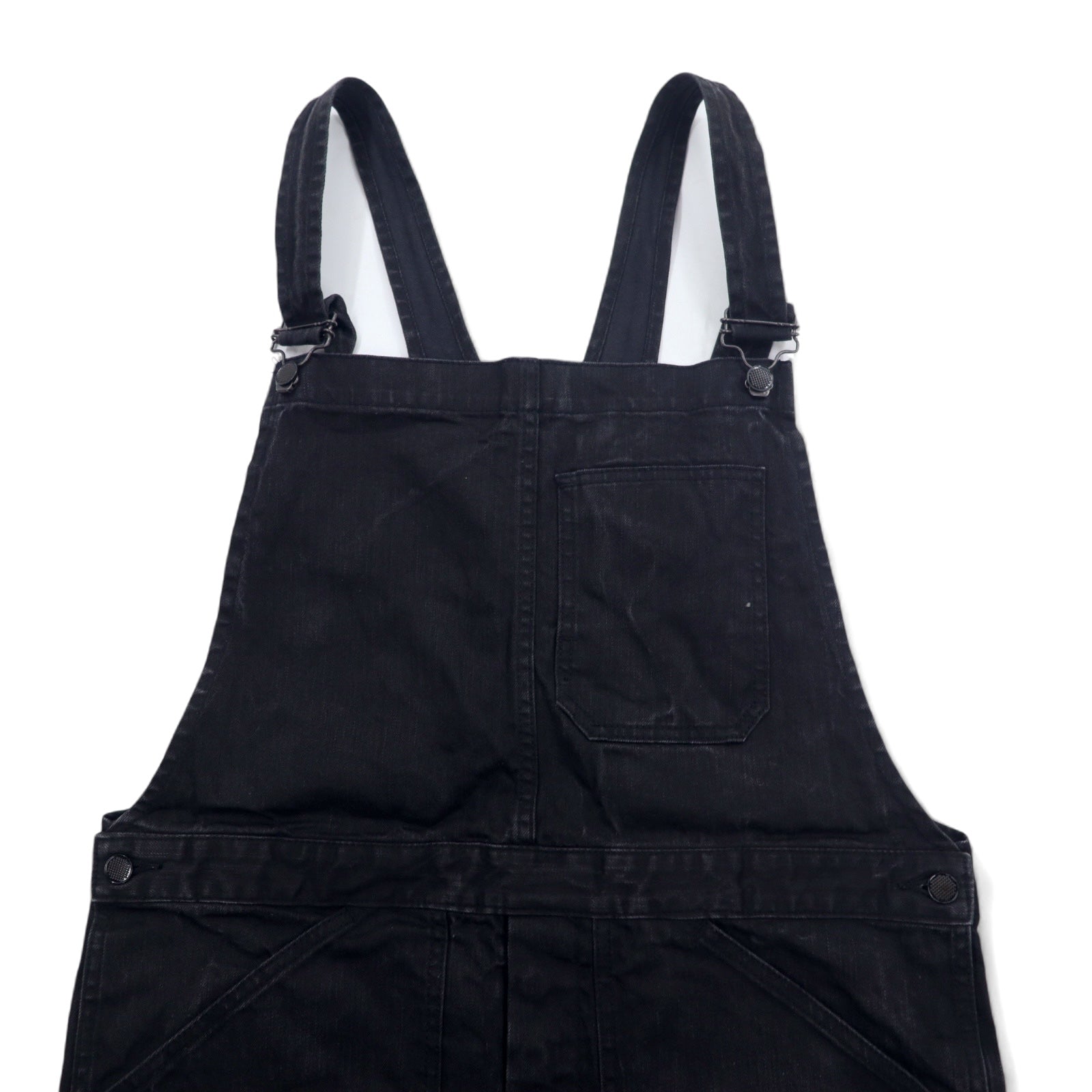 Sonic Lab (handled by nepenthes) Black Denim Overalls, S, Black Cotton, Made in Japan