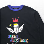 Castelbajac sport 90s character print sweatshirt M black cotton