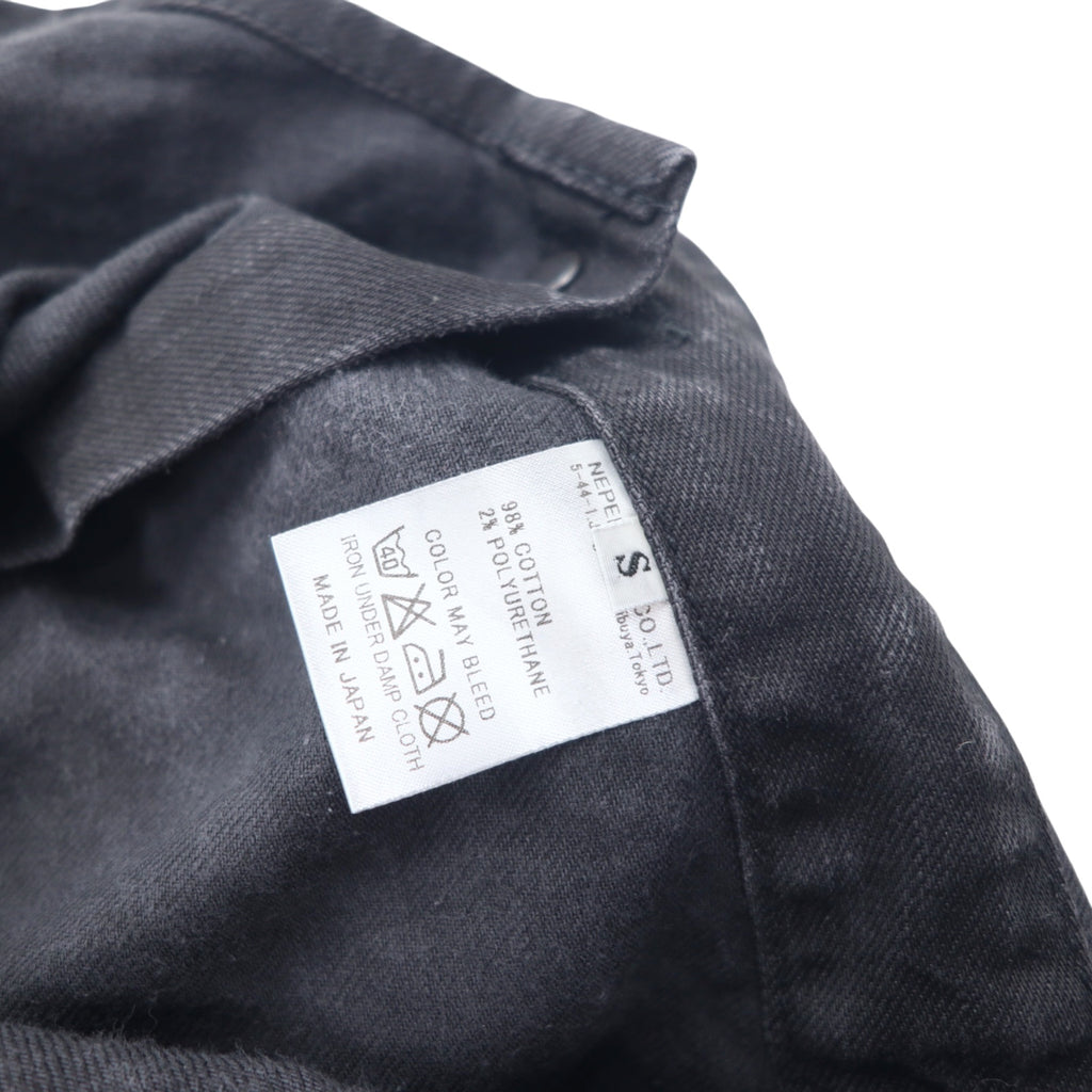 Sonic Lab (handled by nepenthes) Black Denim Overalls, S, Black Cotton, Made in Japan