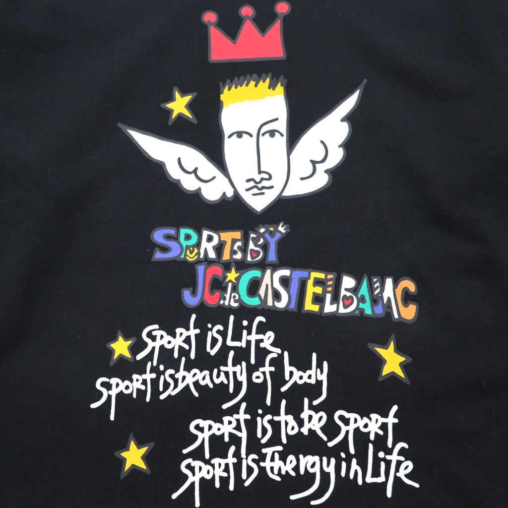 Castelbajac sport 90s character print sweatshirt M black cotton