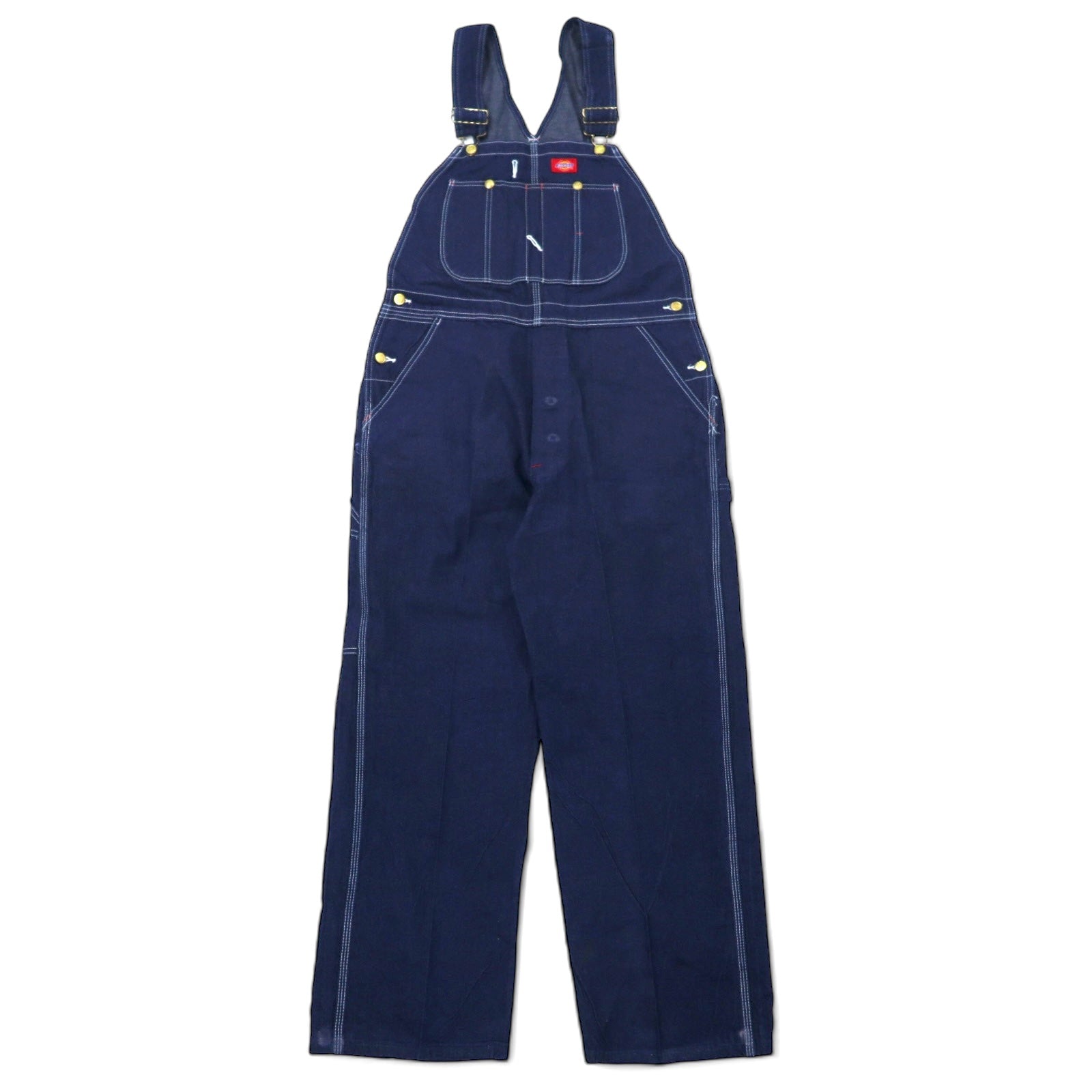 日本然リトテ-古着オンライン-Dickies デニム オーバーオール 36 ブルー コットン 8394NB メキシコ製-Dickies Denim Overalls 36 Blue Cotton 8394NB Mexico Made