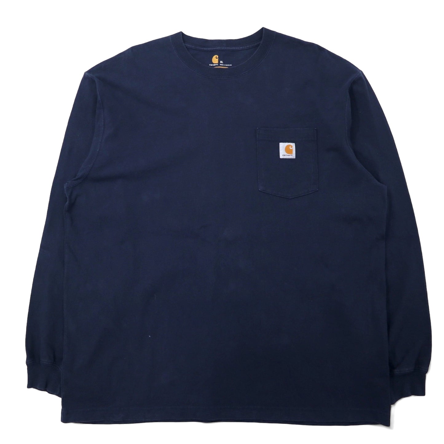 carhartt ロングスリーブ Tシャツ ロンT XL ネイビー コットン ORIGINAL FIT ホンジュラス製