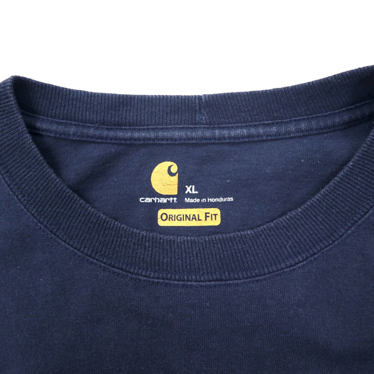 carhartt ロングスリーブ Tシャツ ロンT XL ネイビー コットン ORIGINAL FIT ホンジュラス製