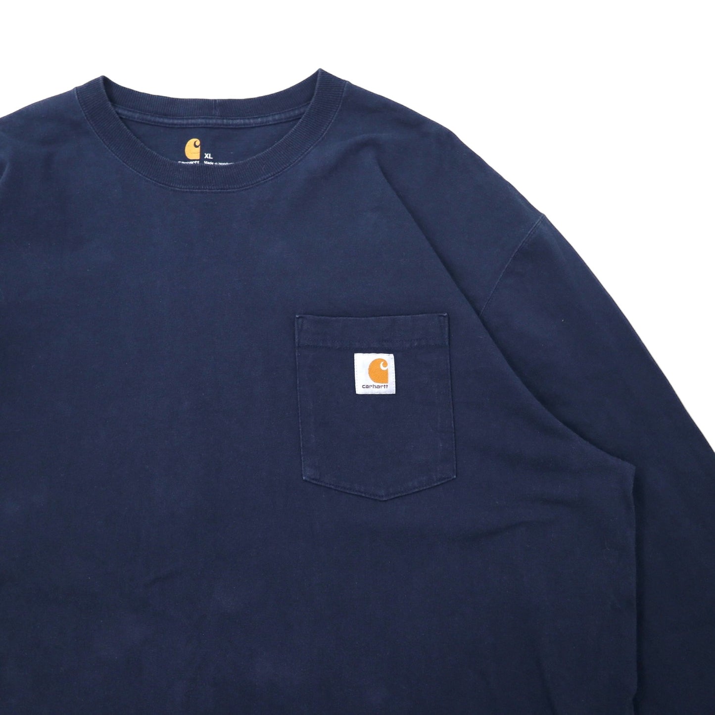 carhartt ロングスリーブ Tシャツ ロンT XL ネイビー コットン ORIGINAL FIT ホンジュラス製