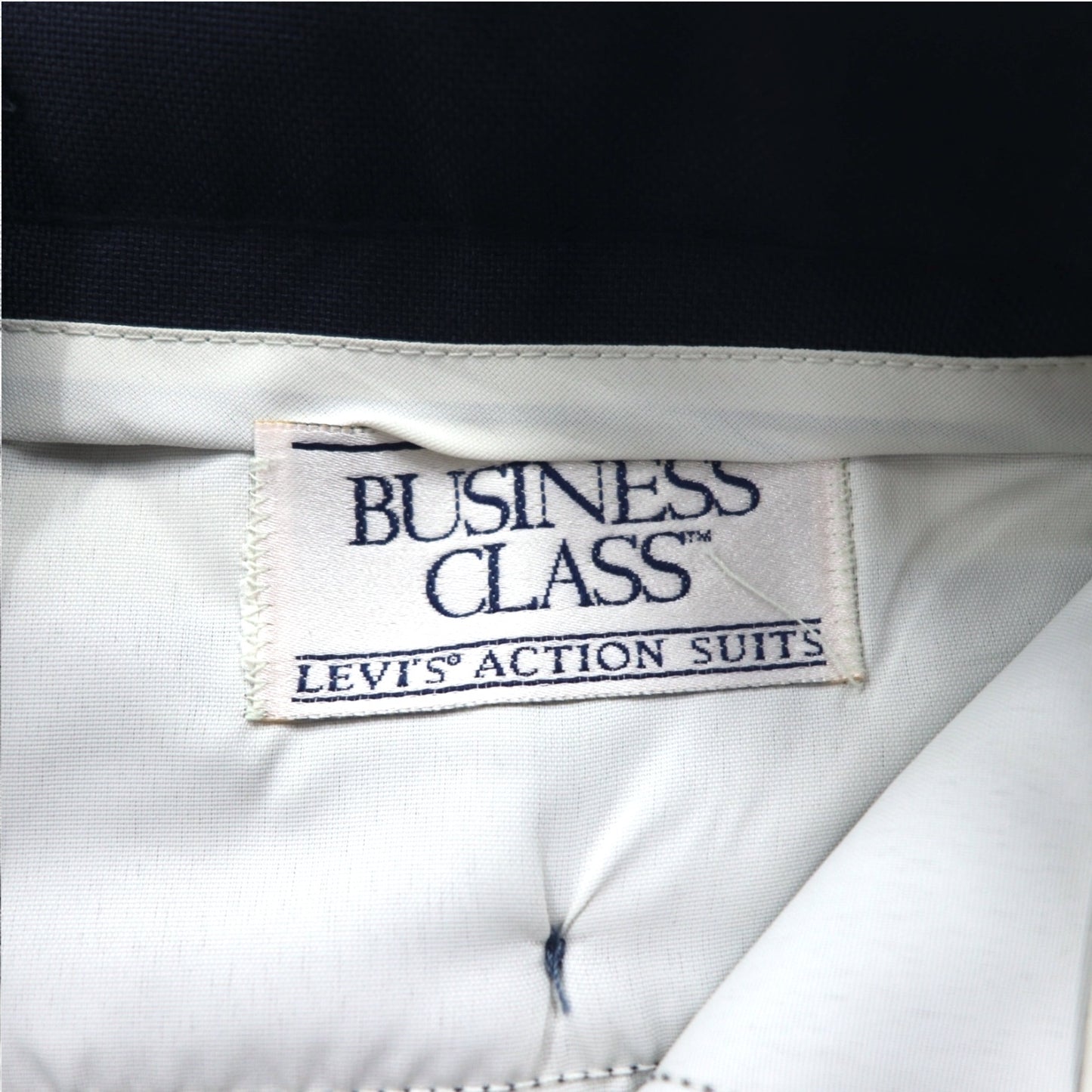 LEVI'S ACTION SUITS 70年代 スタプレ STA-PREST スラックスパンツ L ネイビー ロケットTALONジップ BUSINESS CLASS