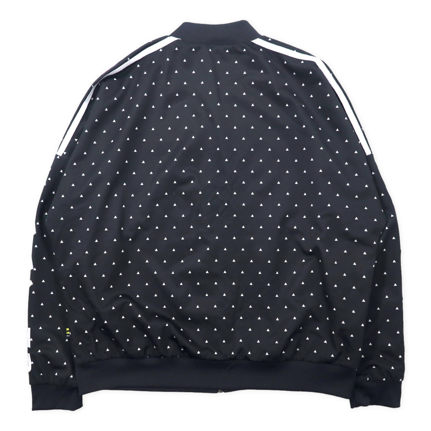 adidas Originals × PHARRELL WILLIAMS ATP型 トラックジャケット ジャージ OT ブラック 総柄 ポリエステル トレフォイルロゴ刺繍 3ストライプス Womens Oversized Track Jacket BR1843