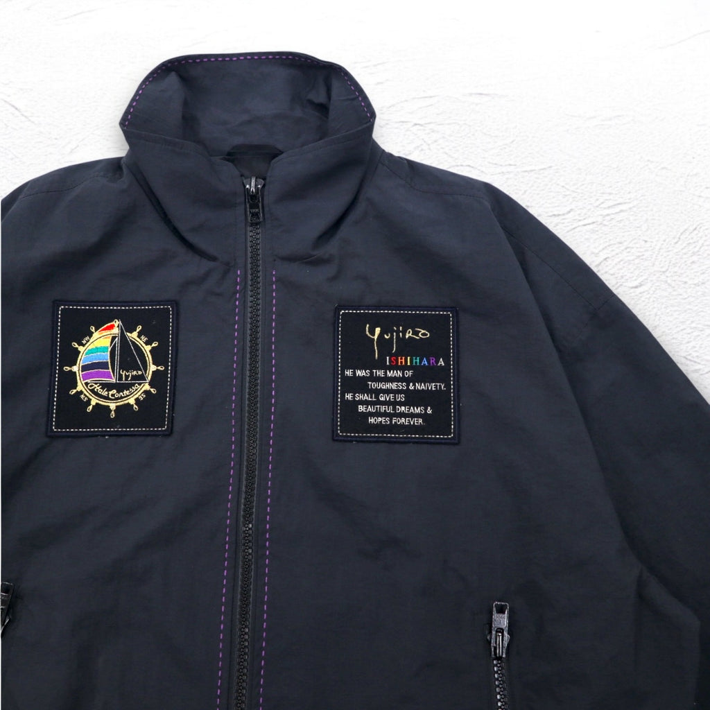 YUJIRO ISHIHARA Nylon Jacket L Black Yujiro Ishihara Memorial Museum Official Item Made in Japan