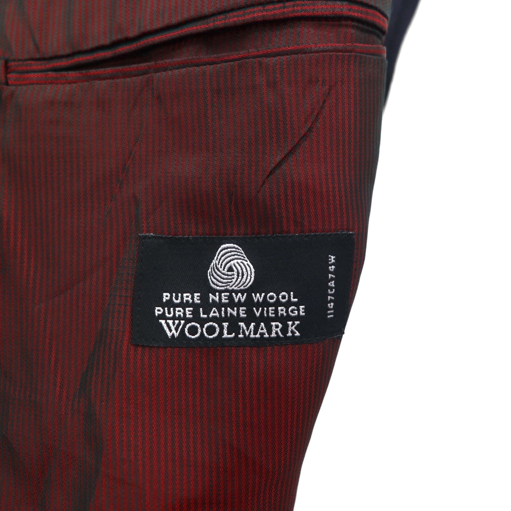 80s Canada Vintage Blazer Hyde Park ブレザー ピークドラベル ダブル テーラードジャケット XL ネイビー ACTWUタグ 紺ブレ 80年代 カナダ製