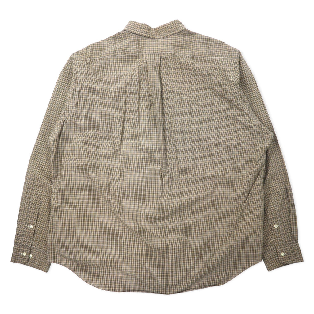 Ralph Lauren windowpane check button-down shirt, XXL, khaki, cotton, CLASSIC FIT, small pony embroidery