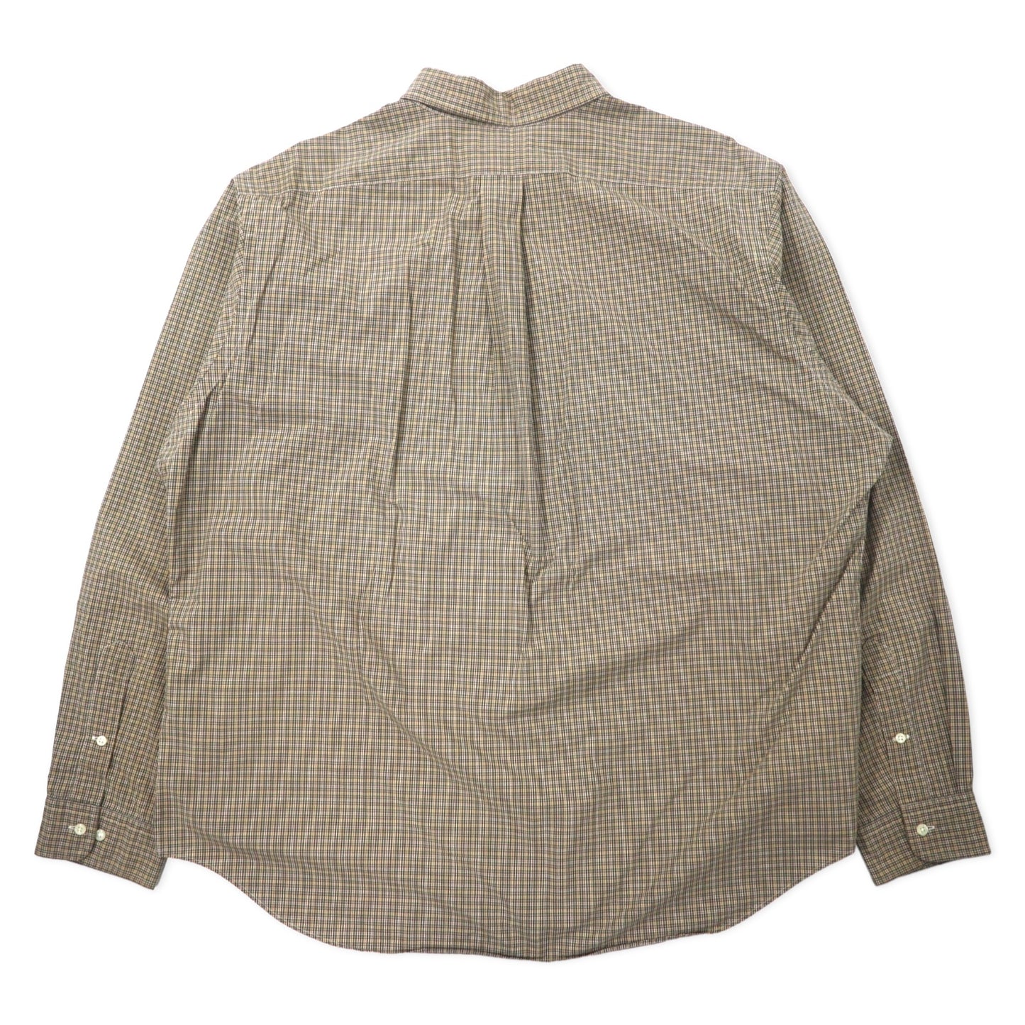 Ralph Lauren windowpane check button-down shirt, XXL, khaki, cotton, CLASSIC FIT, small pony embroidery