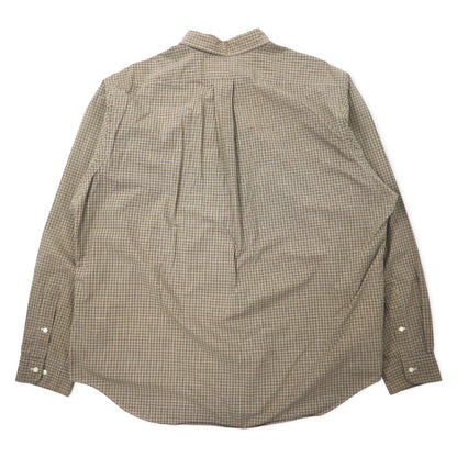 Ralph Lauren windowpane check button-down shirt, XXL, khaki, cotton, CLASSIC FIT, small pony embroidery