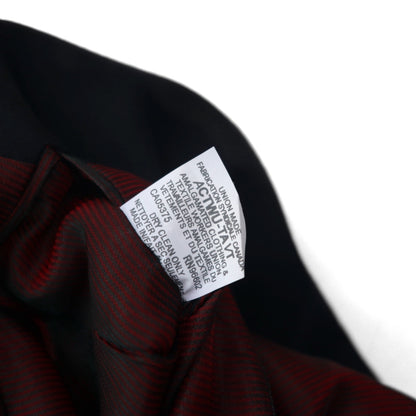 80s Canada Vintage Blazer Hyde Park Peaked Lapel Double Breasted Tailored Jacket, Size XL, Navy, with ACTWU Tag, Made in Canada