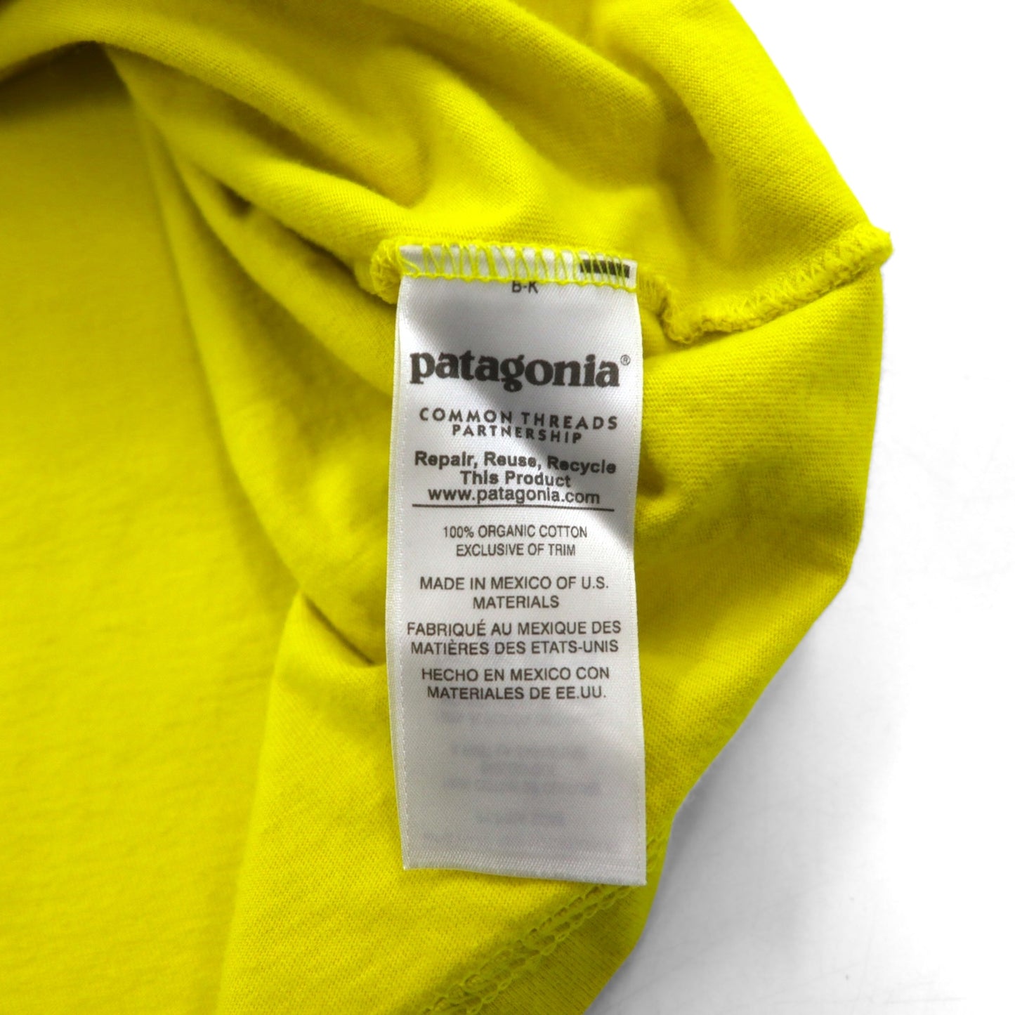 Patagonia P-6 Logo Pocket T-Shirt P-6 Logo Cotton Pocket T-Shirt M Yellow Organic Cotton 38910