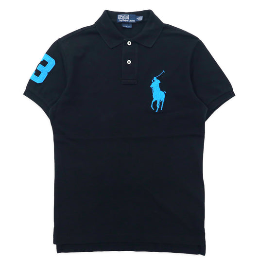 日本然リトテ-古着オンライン-Polo by Ralph Lauren ビッグポニー ポロシャツ S ブラック コットン-POLO BY RALPH LAUREN Big Pony Polo Shirt S Black Cotton