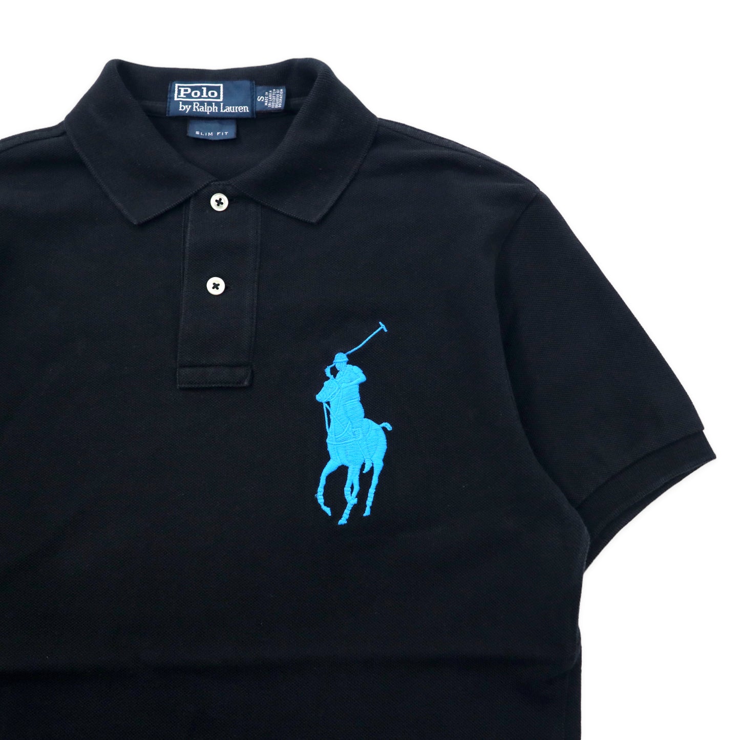 Polo by Ralph Lauren ビッグポニー ポロシャツ S ブラック コットン