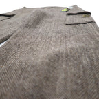 POLO JEANS COMPANY RALPH LAUREN 90年代 ワイド クロップド ツイード パンツ トラウザーズ M ブラウン ウール ヘリンボーン CITY TWEED 未使用品