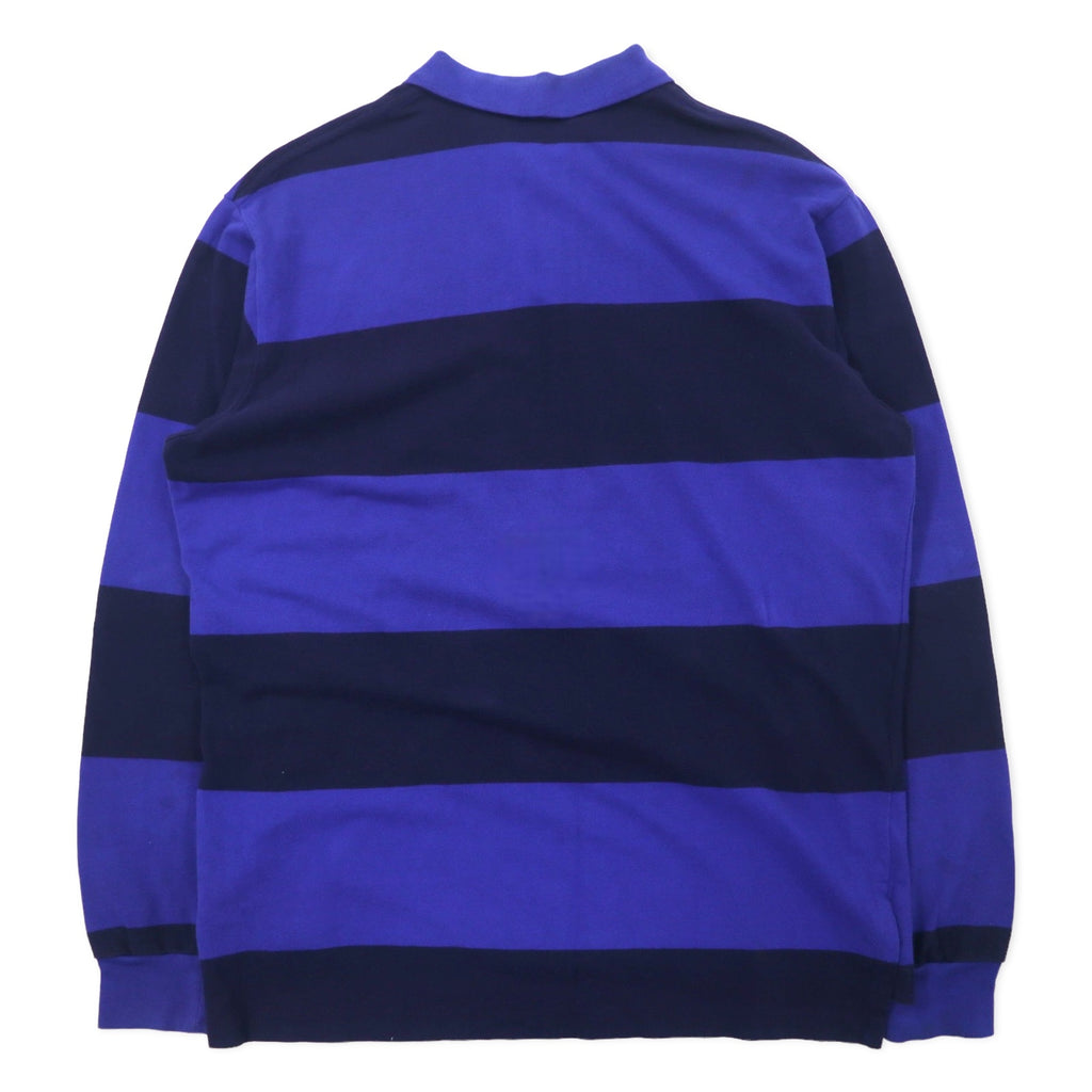 Polo by Ralph Lauren striped rugby shirt, XL, blue, cotton, small pony embroidery