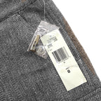 POLO JEANS COMPANY RALPH LAUREN 90年代 ワイド クロップド ツイード パンツ トラウザーズ M ブラウン ウール ヘリンボーン CITY TWEED 未使用品