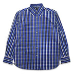 TOMMY HILFIGER ボタンダウンシャツ M ブルー チェック コットン ビッグサイズ
