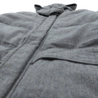 Paul Smith COLLECTION 日本製 ウール ダウンジャケット L グレー ヘリンボーン フード着脱