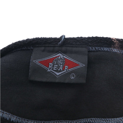 BEAR USA 90年代 タイダイ プルオーバーパーカー L ブラック コットン ブリーチ加工