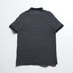 POLO JEANS CO. RALPH LAUREN 90s Striped Polo Shirt L Black One Point Logo Embroidery
