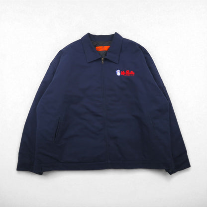 RED KAP Work Jacket Zip-Up Blouson XL Navy JT22NV with Mr. Rooter One-Point Embroidery