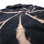 BEAR USA 90s Tie-dye Pullover Hoodie L Black Cotton Bleached