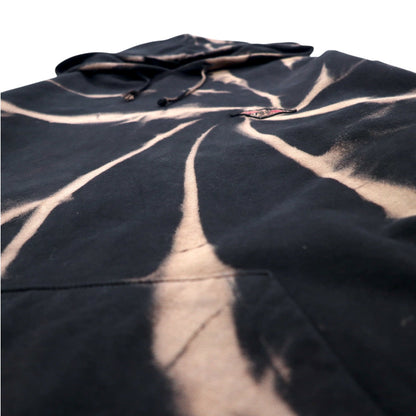 BEAR USA 90年代 タイダイ プルオーバーパーカー L ブラック コットン ブリーチ加工