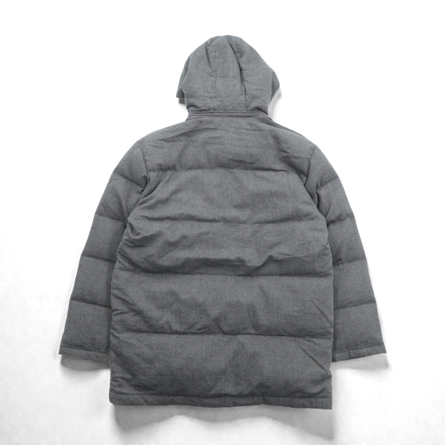 Paul Smith COLLECTION 日本製 ウール ダウンジャケット L グレー ヘリンボーン フード着脱