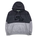 NIKE AIR '72 Swoosh Logo Embroidered Pullover Hoodie M Grey Cotton