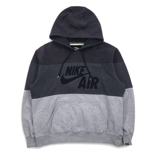 NIKE AIR '72 スウォッシュ ロゴ刺繍 プルオーバー パーカー M グレー コットン