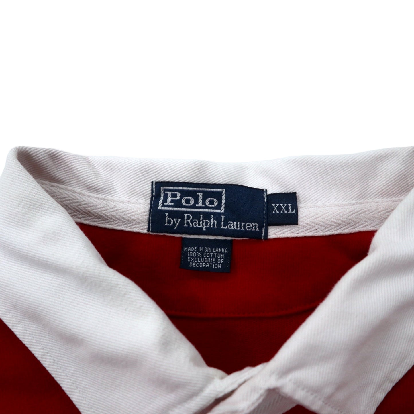 Polo by Ralph Lauren ラガーシャツ XXL レッド コットン ポニー刺繍